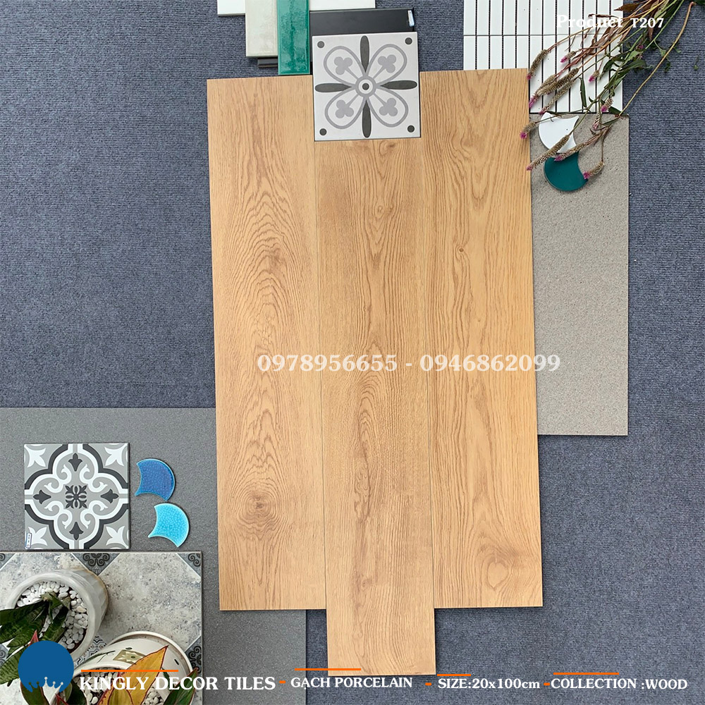 Gạch giả gỗ Trung Quốc 20x100 T207